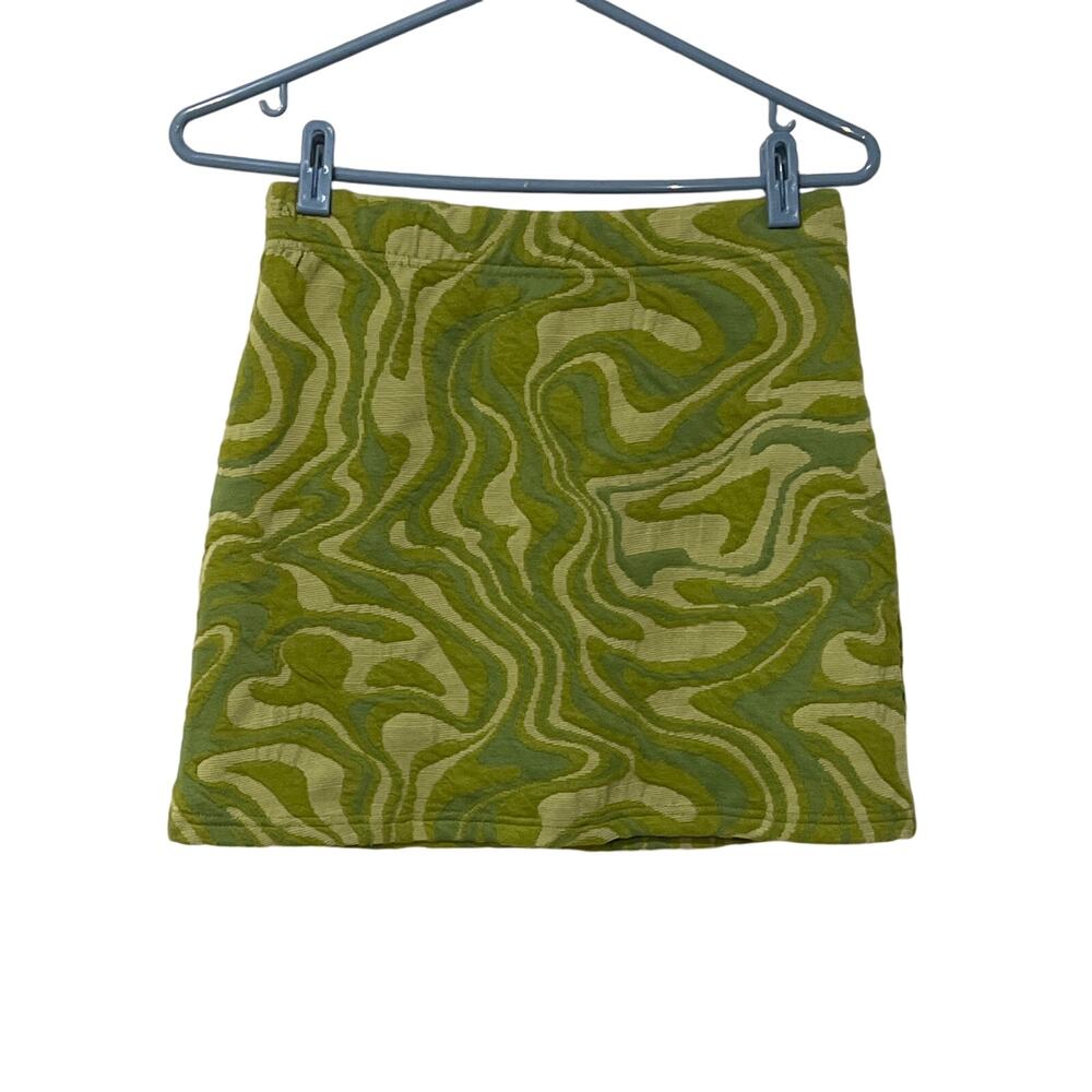 Forever21 Green, Textured Mini Skirt, Size M,‎ 973P